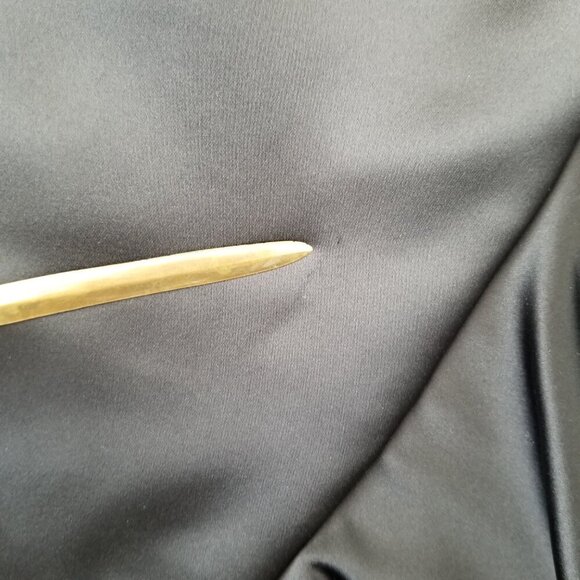 Kay Unger 8 Satin Tulip Ruffle Maxi Whimsigoth Vamp Skirt Formal Party HOCO VTG - Picture 6 of 15